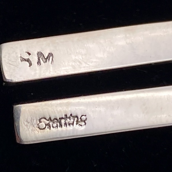 Sterling Silver Earrings Turquoise Inlaid 2” Length Fish Hook Back New - Picture 4 of 8